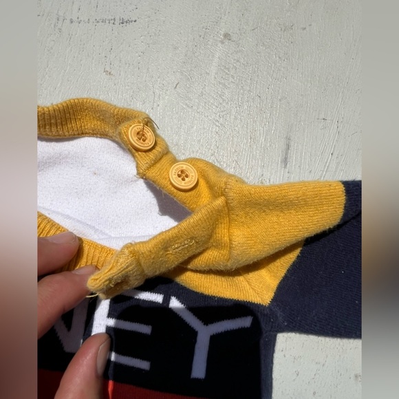 Baby Honey Sweater Multicolor Spell-Out NO SIZE Button Colorblock Fall Kid's - Picture 3 of 11